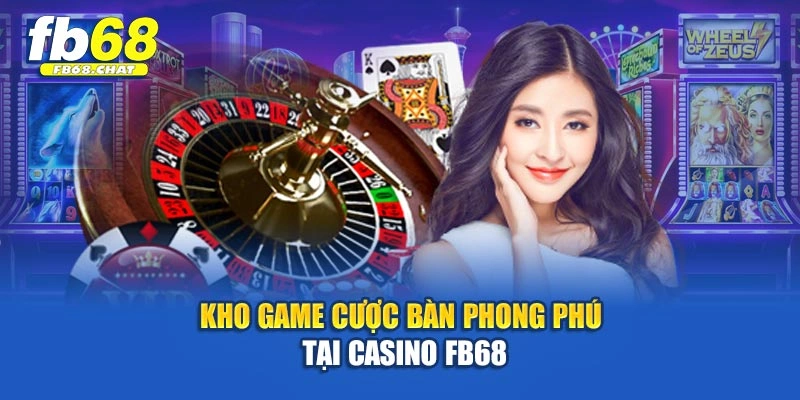 Kho game cược bàn phong phú tại casino Fb68